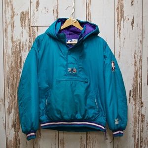Vintage Charlotte Hornets Starter Jacket Boys L